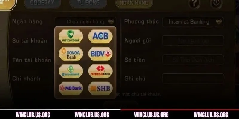 Sơ lược về nạp tiền vào WINCLUB